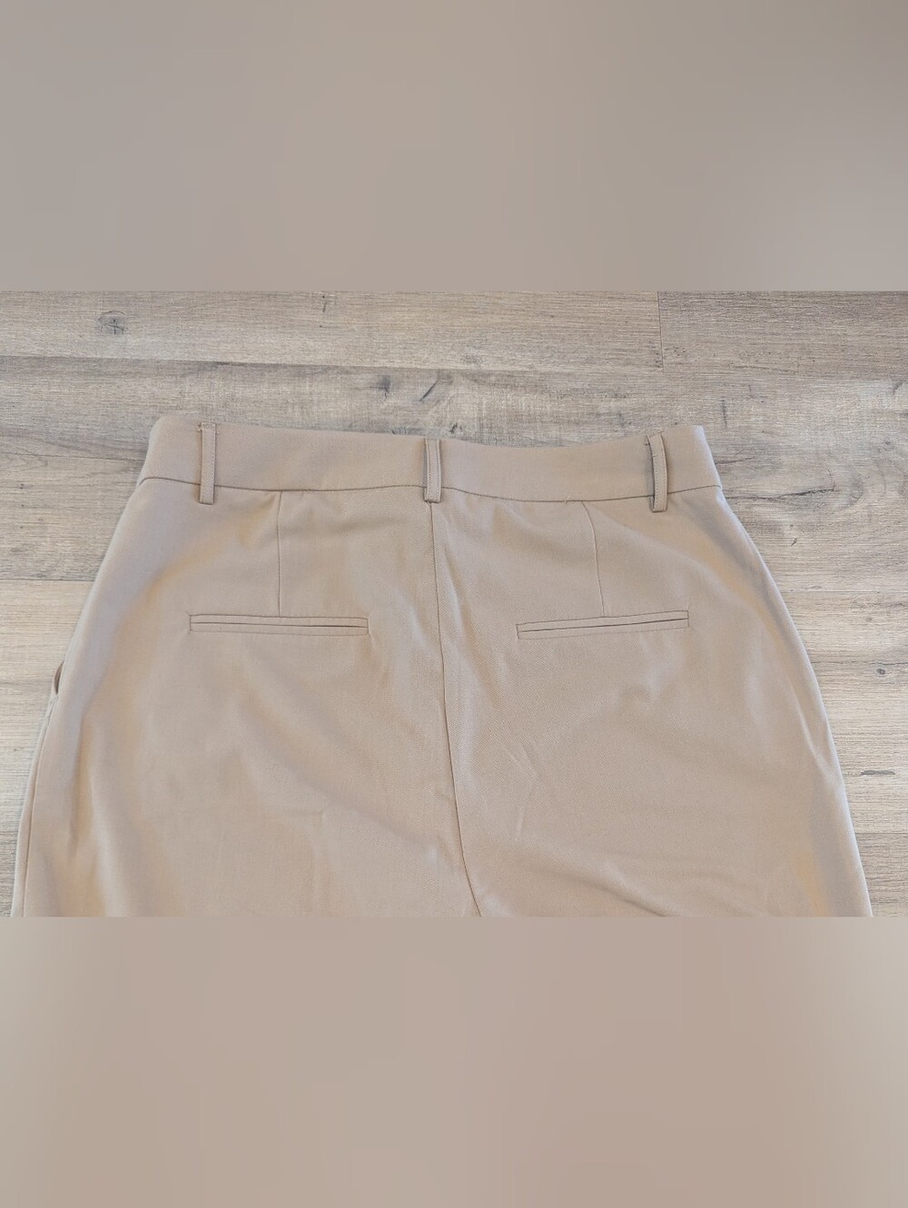 Dynamite Beige Wide Leg Split-Hem Pants - Picture 5 of 11